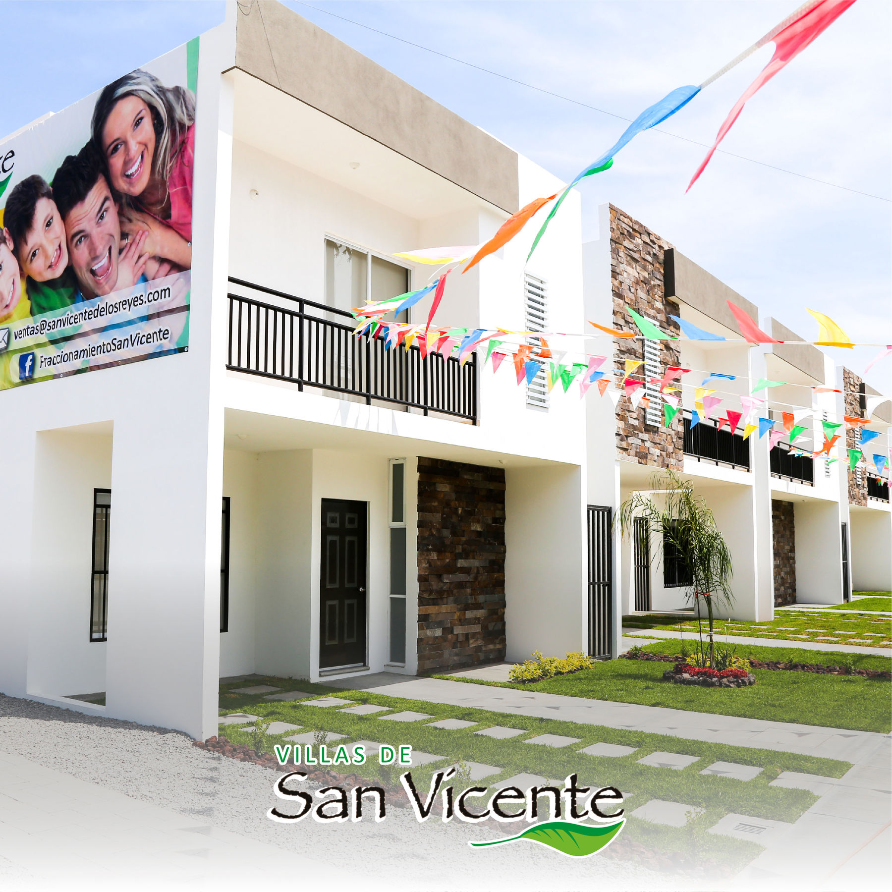 Fachada de las casas de Villas de San Vicente